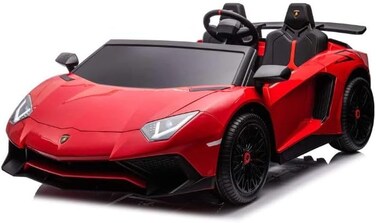 Color Land Toys Licensed Lamborghini Aventador Electric Car For Kids Xxl, 24 V Red