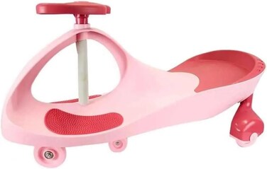 Dorsa-Twist and Turn Ride-On Swing Car with Light-Up Wheels For Kids (Pink)