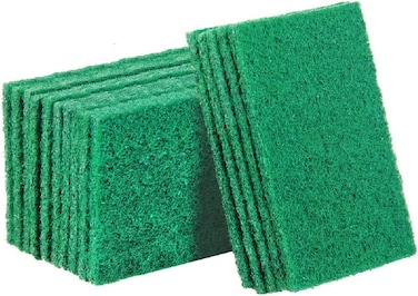 Handler Green Medium Duty Cleaning Pads - Medium Duty Kitchen Scrub Sponges, Scouring Pads for Washing Dishes, Bathroom, Restaurant Cleaning Sponge, Household General Cleaning (Pack of 40)