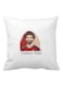 Piece Mohamed Salah Printed Pillow White/Red/Black 40x40centimeter