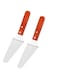 BHjoybeauty 2 Pack Stainless Steel Pie Server Shovel Cake Holder Transfer Triangular Spade Spatula for Cake Baking with Wooden Handle