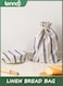 Linen Bread Bag for Homemade Sourdough Bread with Proofing Cover, Reusable Linen Sourdough Bread Storage Bag - Plastic Lined - with Proofing Bowl Cover
