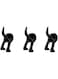 stoRk BASTIS Hook, Black Set of 3