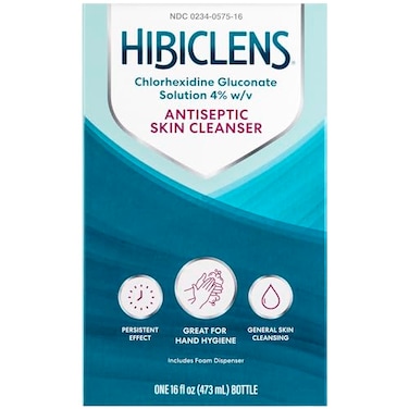 Hibiclens - Antimicrobial, Antiseptic Soap And Skin Cleanser - Foaming Pump Included - 16 Oz - For Home And Hospital - 4% Chg