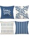 Pillow Covers 45x45cm Set of 4, Modern Sofa Throw Pillow Cover, Decorative Outdoor Linen Fabric Pillow Case for Couch Bed Car&iuml;&frac14;&OElig;Light Blue