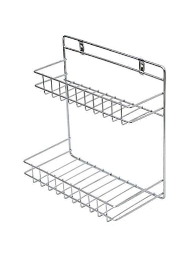 Sulfar Stainless Steel Kitchen and Bathroom Wall Stand Shelf Shelves Rack Holder Accessories Chrome Finish (2 Layer)