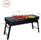 Portable Barbecue Grill, Charcoal Grill, Foldable Outdoor/Household/Camping BBQ Equipment, Stainless Steel Oven(Black)