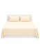 Linen Klub 1Pc Single Flat Sheet Set-Fabric: 144Tc Cotton Blend -Size: 170x240cm + 1 pillowcase 50x75cm Cotton Blend Cream 50x75cm