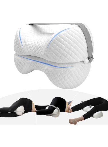 Knee Pillow for Side Sleepers Hip-Pain - Muti Memory Foam Leg Pillow for Side Sleeping, Support Between Legs, Soothing and Relief for Sciatica, Back, Knees &amp; Joints Pain