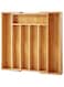 Westhood Bamboo Silverware Drawer Organizer, Expandable Utensil Tray for Utensils Holder, Adjustable Cutlery Tray, Wood Drawer Dividers Organizer, Cutlery Organizer for Silverware, Flatware, Knives