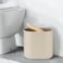 10 Piece Beige Bamboo Plastic Bathroom Accessories Set