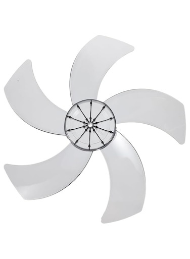 PRETYZOOM 16 Inch Plastic Fan Blades Replacement 5-Leaves Electric Fan Blades Fan Nut Covers Universal Table Fanner Replacement Part for Standing Pedestal Fan Table Fan Blade