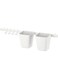 IKEA SUNNERSTA Rail with 4 Hooks and 2 containers, White