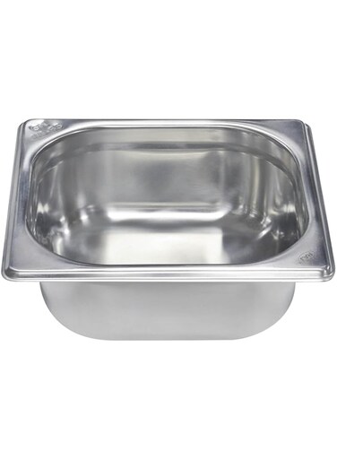 Raj Steel GN Pan Silver, 176X162X65 MM - Gastronorm Pan , Catering Pan , Food Warmer Pan , Food Storage Container