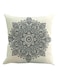 Printed Pillow Cover Linen White/Black