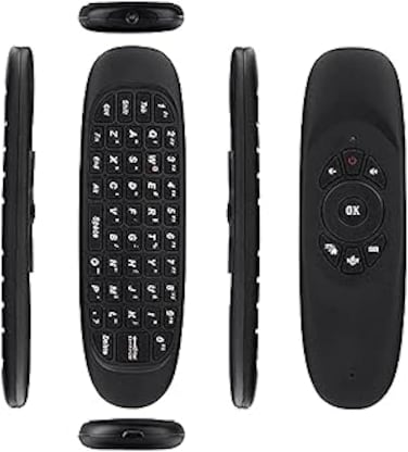 Universal TV Remote Control, Wireless Air Mouse With Keyboard for Smart TV, Set-Top Box, media player Black