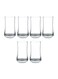 Aloha Hi Ball Set of 6, Clear, B01709, Paradise High Glass, Polynesian Tumbler, Aloha Juice and Water Glass Clear 6x280ml