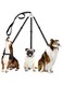 NALACAL 3 in 1 Dog Leashes, with Adjustable Detachable Coupler, Durable Strong Nylon Long Line Dog Leads, Anti-Pull Dog Leash, for Three Dogs Pet Walking Hiking