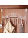 seven Over The Door Hook - 7 Hooks for Coat, Towel, Bag, and Robe Organization - White Door Hanger for Efficient Storage and Easy Access