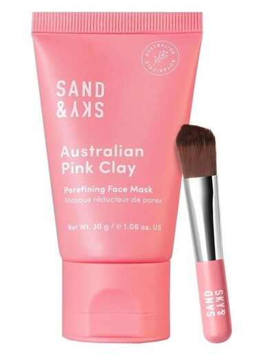 Sand &amp; Sky Australian Pink Clay Porefining Face Mask Deluxe Travel Size 30g