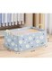 Fabric Storage Basket with Daisy Pattern, 47 x 28 x 20 cm, Light Blue, Pack of 5