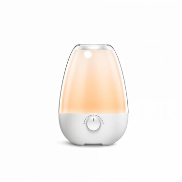 جهاز ترطيب الهواء بالموجات فوق الصوتية Home Aroma، ضوء ناعم، 5 إعدادات زمنية، للاسترخاء والعلاج العطري في غرف النوم