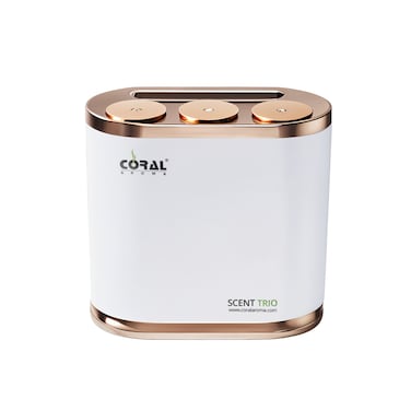 آلة ناشر العطر Scent Trio مع تحكم عبر البلوتوث، 3 رؤوس رش، 3 زجاجات إعادة تعبئة، تغطية 300m²