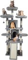 Cat tree Modern with ladder and Scratching post (170 cm height) Cat Tower Indoor Multiple-Level Cat Houses Toys for Your Kittens, Cats tree play house,Grey color