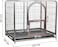 Extra large dog cage, Metal frame and Durable, Top cover design, Front door with feed door, Bottom tray, Indoor &amp; Outdoor use, Moveable, Easy to install and Suitable for medium and large breed dog.