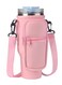 Water Bottle Carrier Bag for Stanley 40oz Tumbler, Water Bottle Holder with Pouch and Adjustable Strap, Sleeve Accessories with Pocket for 40oz Cup (Pink)