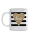 Love Printed Coffee Mug White/Black/Gold