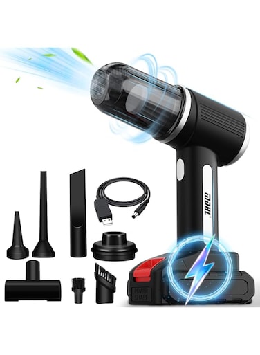 Xoopla Car Vacuum Cleaner Cordless, 9000pa Electric wireless car vacuum with 2 Speeds Adjustable, 6000 rechargeable Battery Dust Collector for Car Home Office