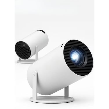 Smart Mini Projector 4K Support with 200 Inch Display, 180&deg; Rotation and Built-in Speaker