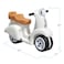 Step2 Kids Ride Along Scooter, Single Seater Easy To Store Ride On Toy with Rear Storage Slot, Suitable For Children Both Boys and Girls Aged 18M and Above, White