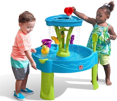 طاولة ألعاب مائية Step2 Summer Showers Splash Tower   مجموعة ألعاب للأطفال مكونة من 8 قطع