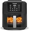 Nutricook Air Fryer Slim XL,7.6L, 2.4KG, Extra-Large Basket, Space-Saving Slim Design, Air Fry, Bake, Reheat, with 5 Presets, Clear Window &amp; Internal Light, AFS200, Black, 1700 Watts,