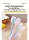 Silicone Spatula, Food-Grade Baking Tool, 4-Pack (Small Blue + Small Pink + Large Blue + Large Pink)