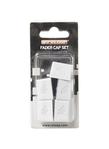 RELOOP Fader Cap Set White - 5 Fader Caps Compatible with the most DJ mixers and controllers in White