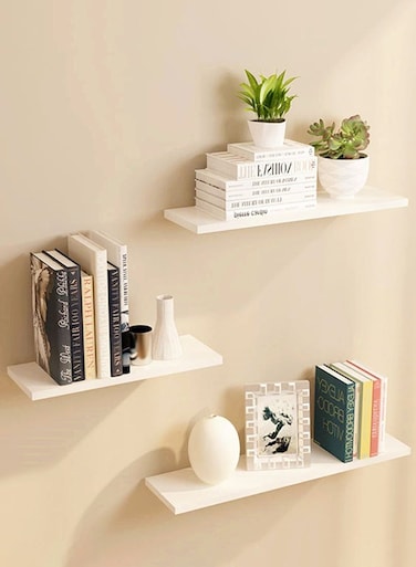 3-Piece Home Book Shelves Set White