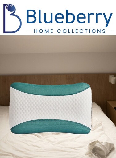Eucalyptus Infused Memory Foam Pillow   Hypoallergenic &amp; Breathable   Removable cover - 60x40x12cm