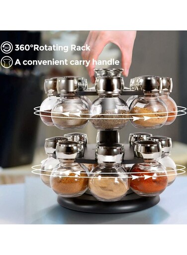 Rotating Kitchen Organizer Multi-Purpose Kitchen Storage Big Revolving Rotating Spice Rack for Kitchen Masala Rack Condiment Cabinet Spice Rack