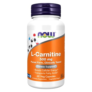 Now L Carnitine, 60 Veggie Capsules, 500 mg