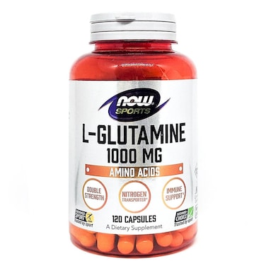Now Sports L-Glutamine Double Strength 1000mg Veg Capsule, Pack of 120's