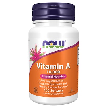 Now Vitamin A, 100 Softgels, 10000 IU