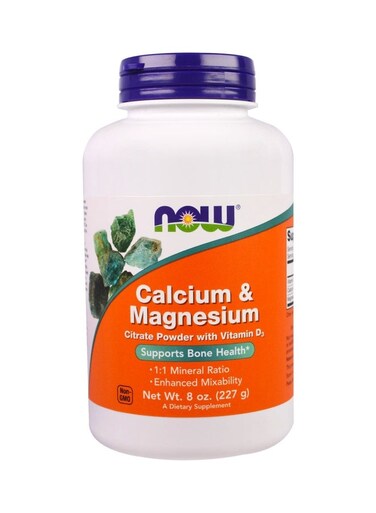 Now Foods Calcium And Magnesium Citrate Powder With Vitamin D3, 227gm