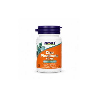 NOW Zinc Picolinate 50 mg Immune Support 30 Veg Capsules