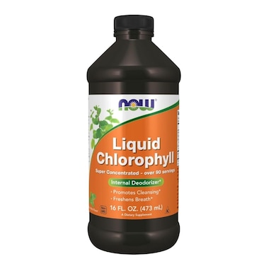 Now Liquid Chlorophyll Internal Deodorizer, Natural Mint, 473ml