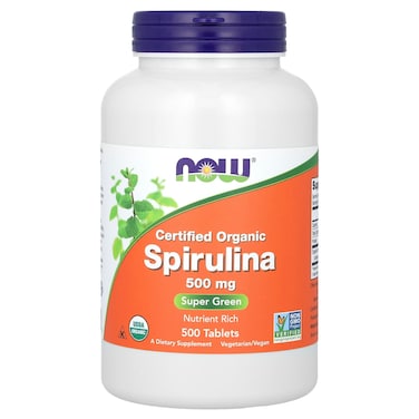 Now Organic Spirulina, 500 Tablets, 500 mg
