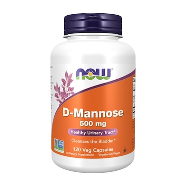 Now D-Mannose, 120 Veggie Capsules, 500 mg