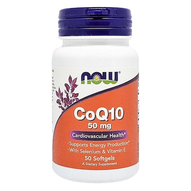 Now CoQ10 50mg Antioxidant Softgels For Heart Health &amp; Energy, Pack of 50's